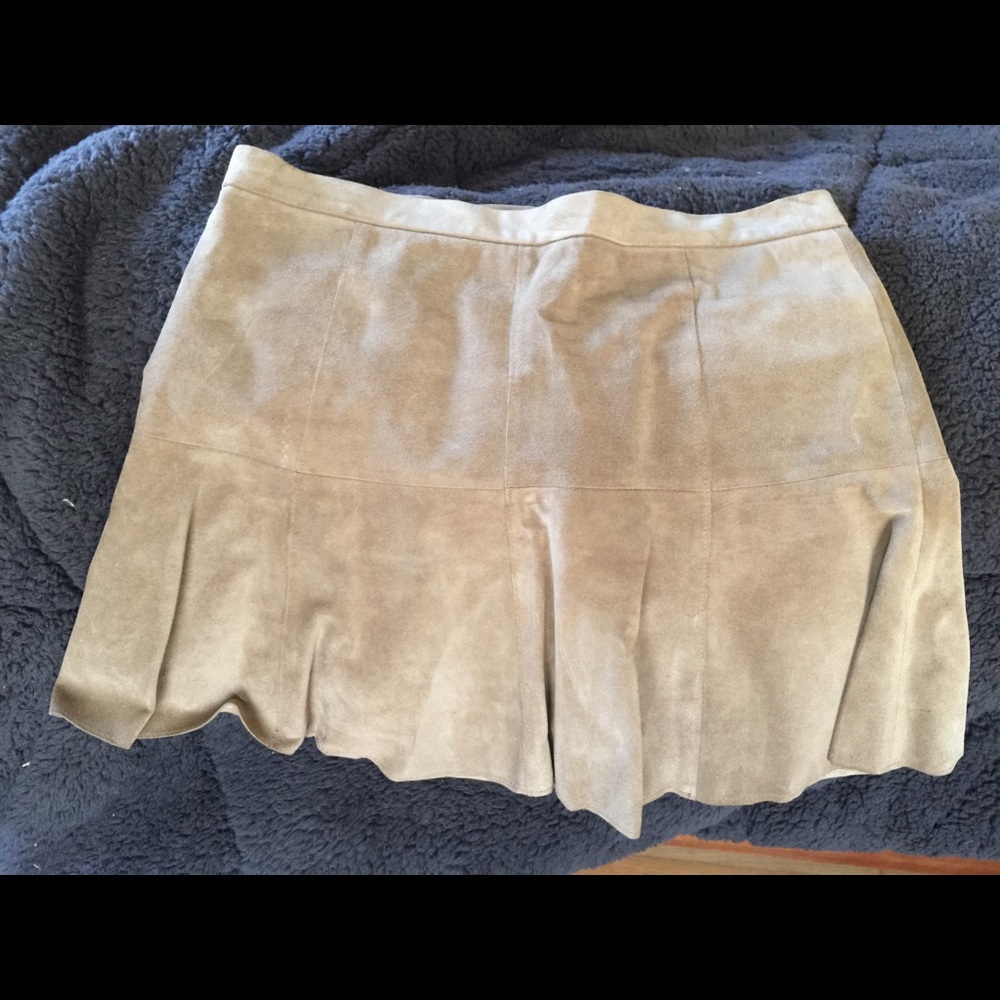 Suede skirt